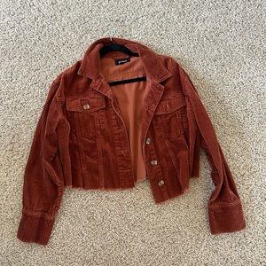 Buffalo corduroy red cropped jacket